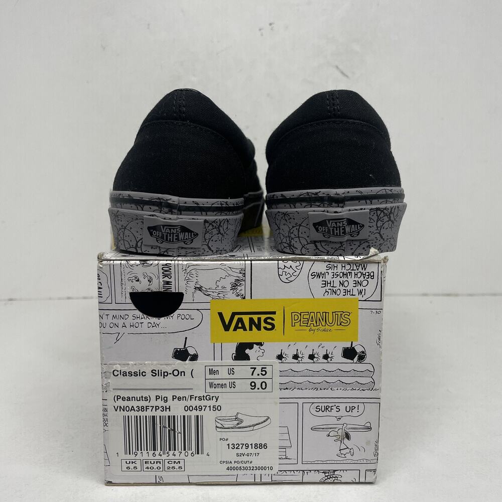 Vans X Peanuts Slip-On “Pig Pen” Men's 7.5/Women's 9 - Picture 3 of 4